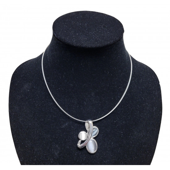 necklace cats eye gray