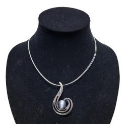 necklace cats eye gray