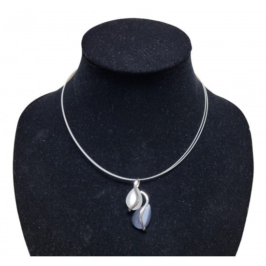 necklace cats eye gray