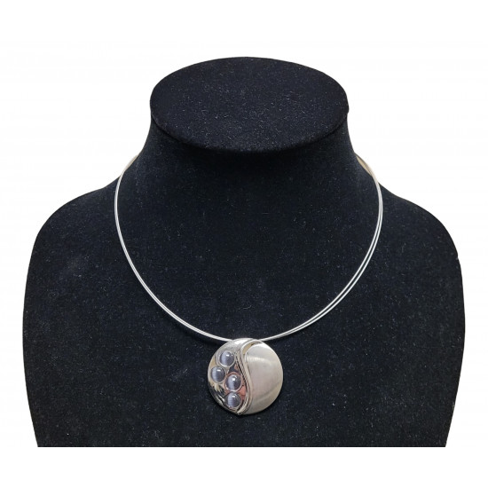 necklace cats eye gray