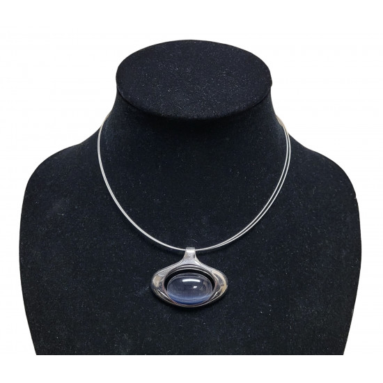 necklace cats eye gray