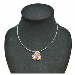 necklace cats eye pink