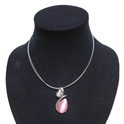 necklace cats eye pink