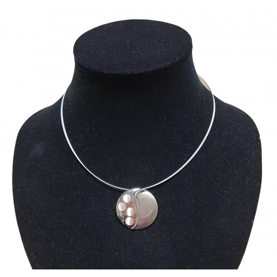 necklace cats eye pink