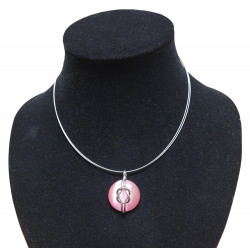 necklace cats eye pink