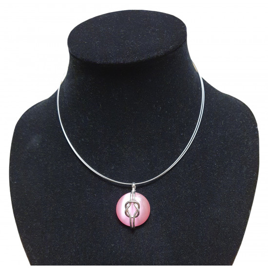 necklace cats eye pink