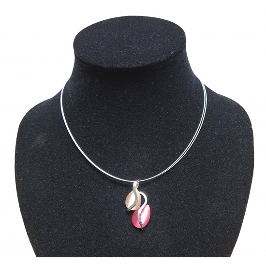 necklace cats eye pink