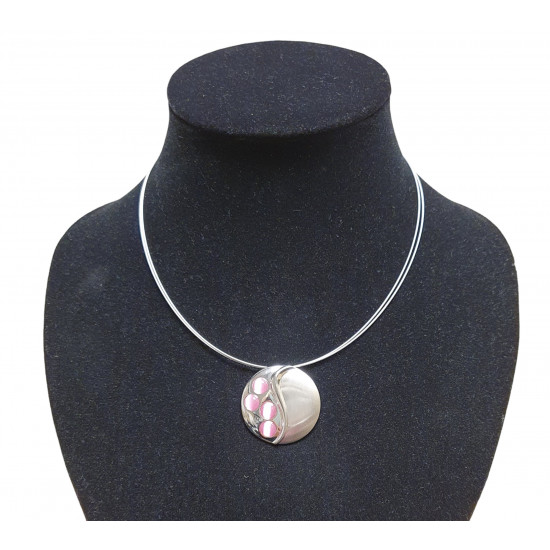 necklace cats eye pink