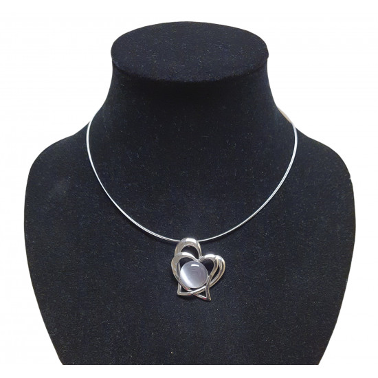 necklace cats eye gray