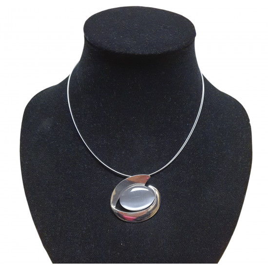 necklace cats eye gray