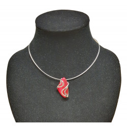necklace cats eye fuchsia