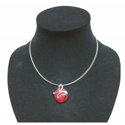 necklace cats eye fuchsia