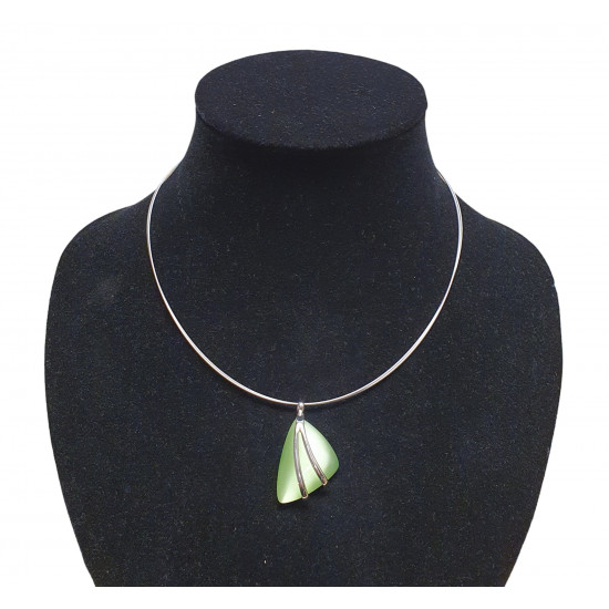 necklace cats eye green