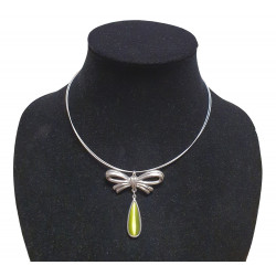 necklace cats eye green