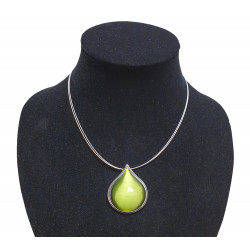necklace cats eye green
