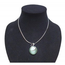 necklace cats eye green