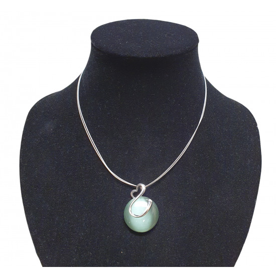 necklace cats eye green