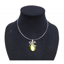 necklace cats eye green