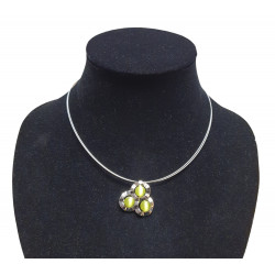 necklace cats eye green