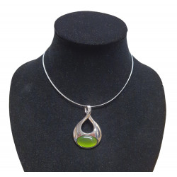 necklace cats eye green