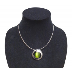 necklace cats eye green