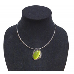 necklace cats eye green
