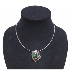 necklace cats eye green