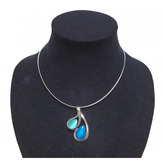 necklace cats eye green