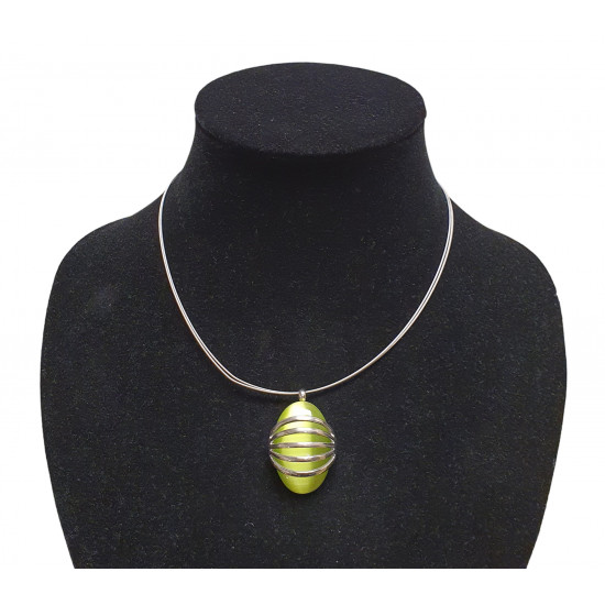 necklace cats eye green