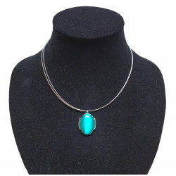 necklace cats eye green
