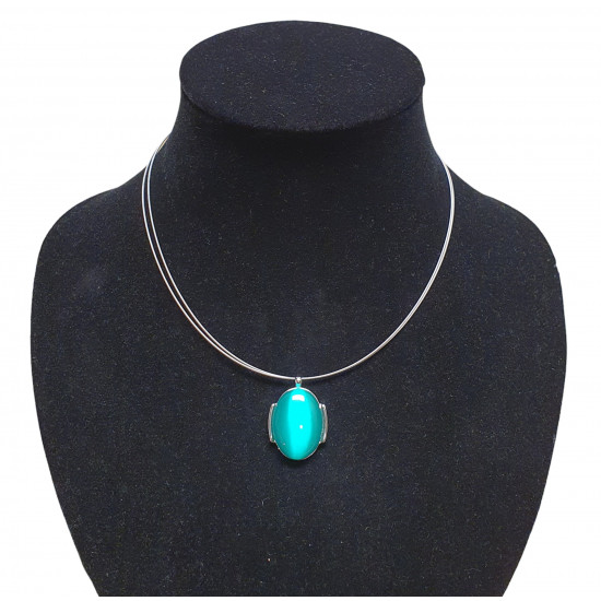necklace cats eye green