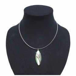 necklace cats eye green