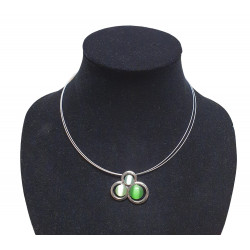 necklace cats eye green