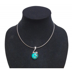 necklace cats eye green