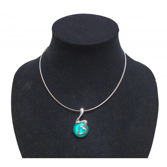 necklace cats eye green