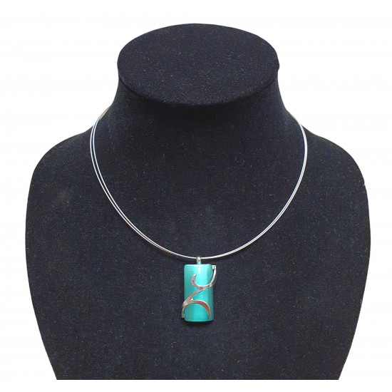 necklace cats eye green