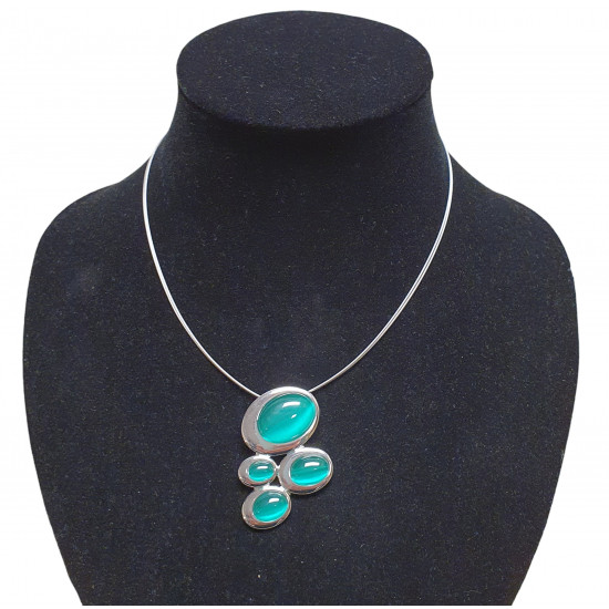 necklace cats eye green