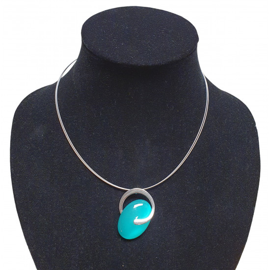necklace cats eye green
