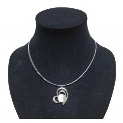 collier oeil de chat blanc