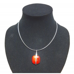 necklace cats eye red