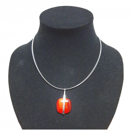 necklace cats eye red