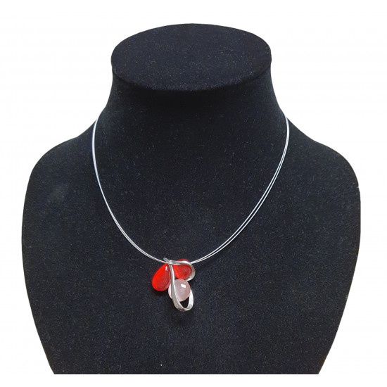 necklace cats eye red