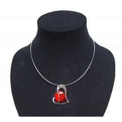 necklace cats eye red