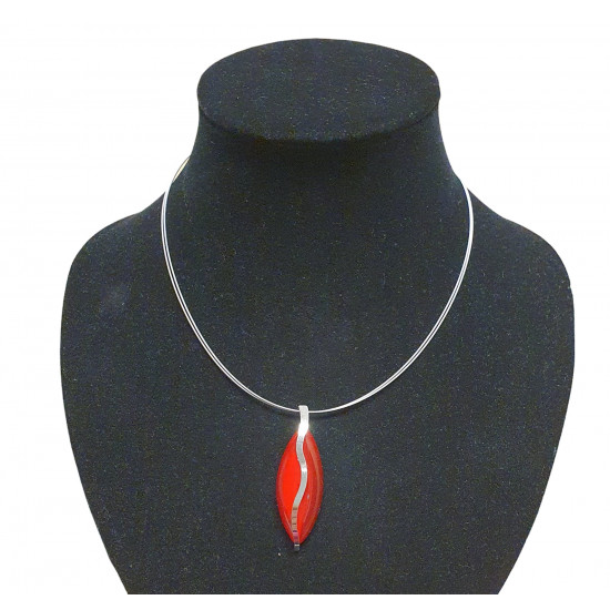 necklace cats eye red