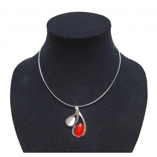 necklace cats eye red