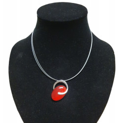 necklace cats eye red