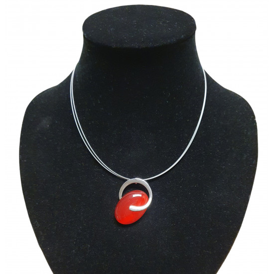 necklace cats eye red