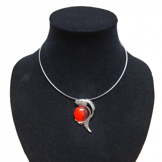 necklace cats eye red