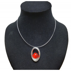 necklace cats eye red