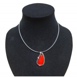 necklace cats eye red